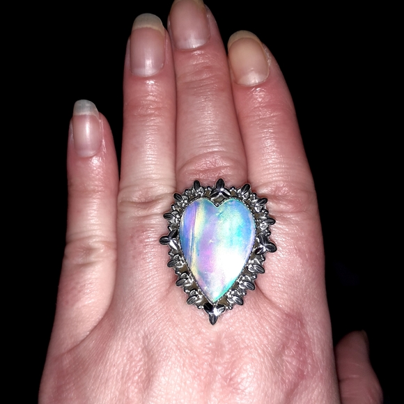 Krush Kandy 925 Sterling Silver Galaxy Opal ring - Picture 4 of 11